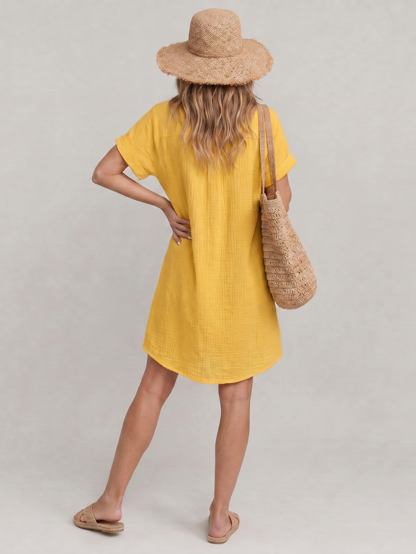 Lena | Vestido por la rodilla con bolsillos