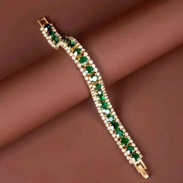 Jade | Pulsera verde y dorada