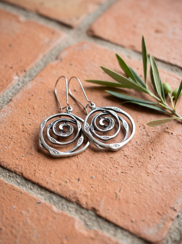 Ariadna | Pendientes laberinto de plata