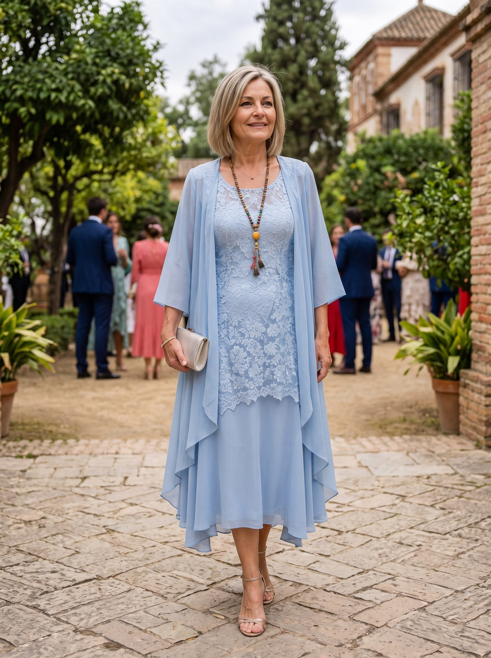 Penélope | Vestido elegante - Azul cielo