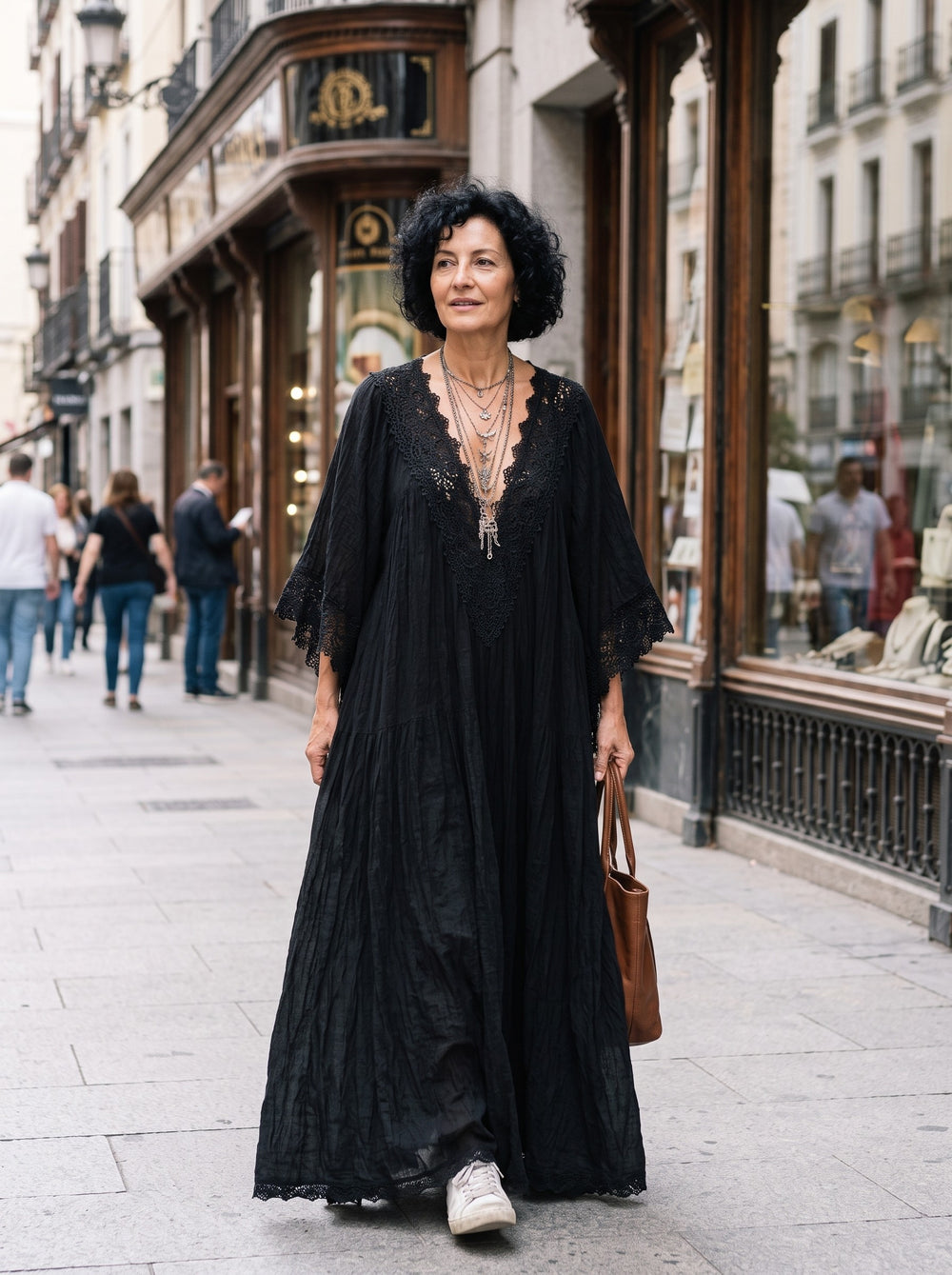 Ravenna | Vestido largo con manga murciélago