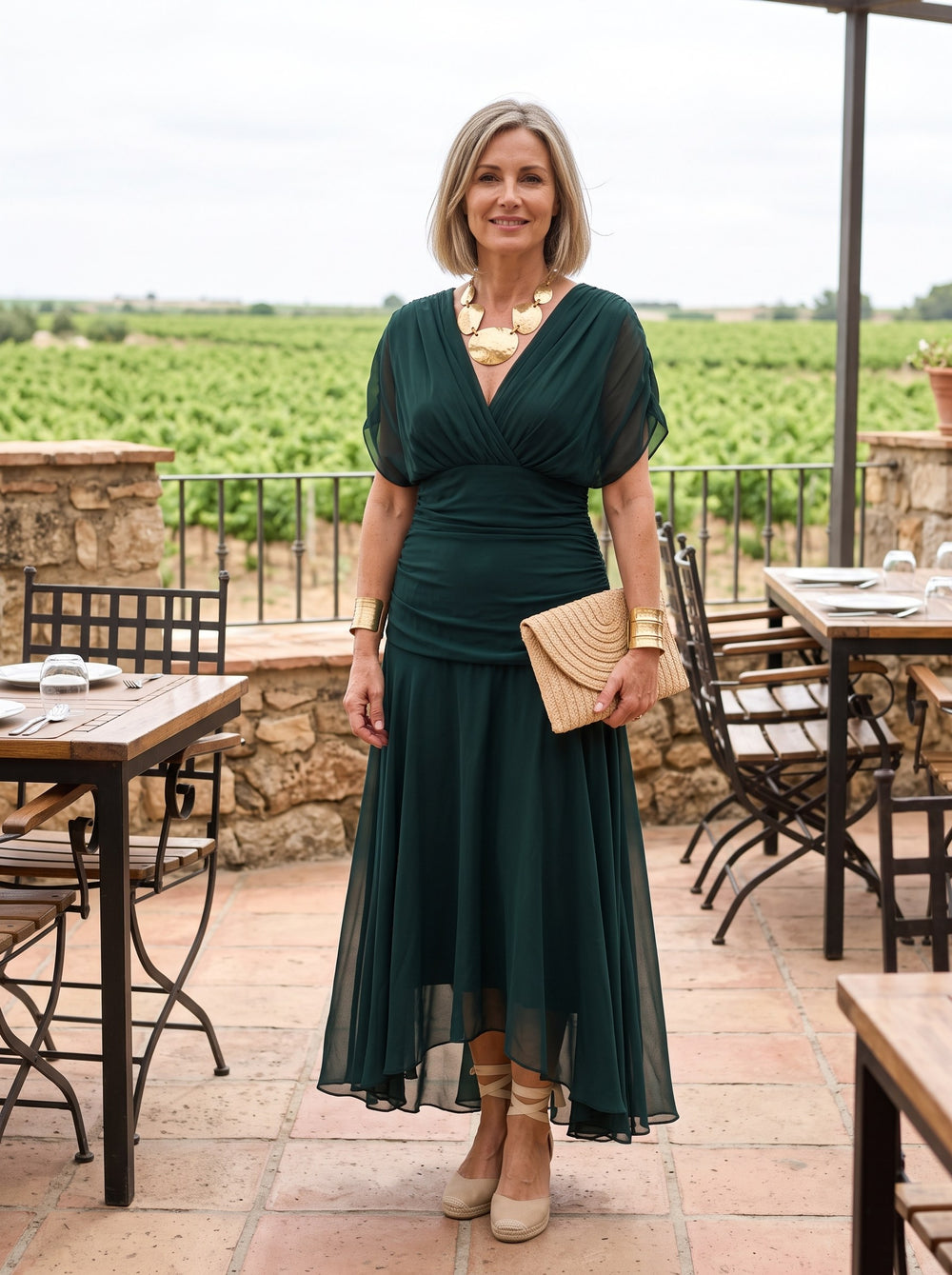 Emmeline | Vestido largo de fiesta - Verde oscuro