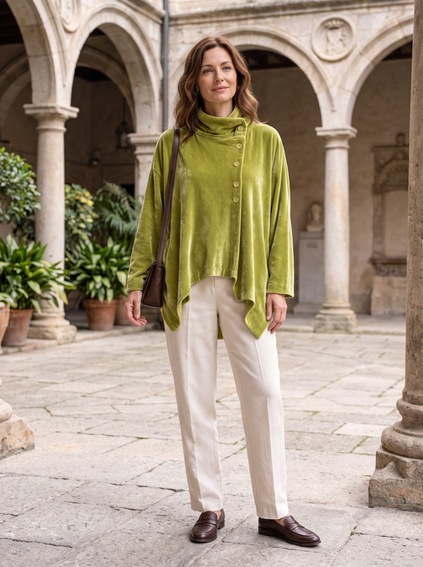 Velia | Top de terciopelo con cuello alto