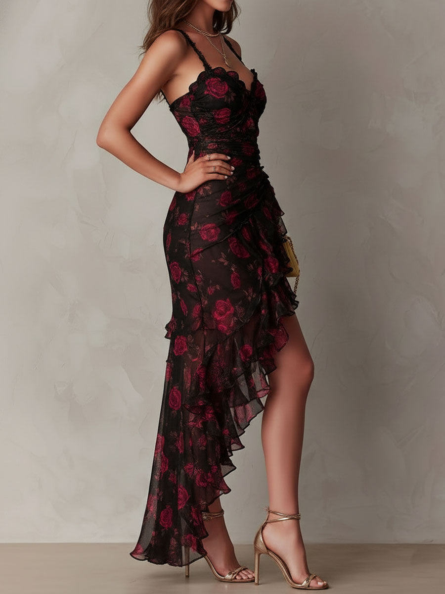 Scarlett | Vestido con bajo de volantes