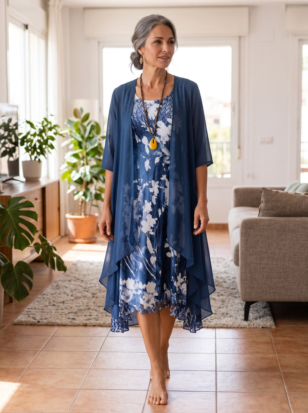 Alivia | Vestido de dos capas - Azul
