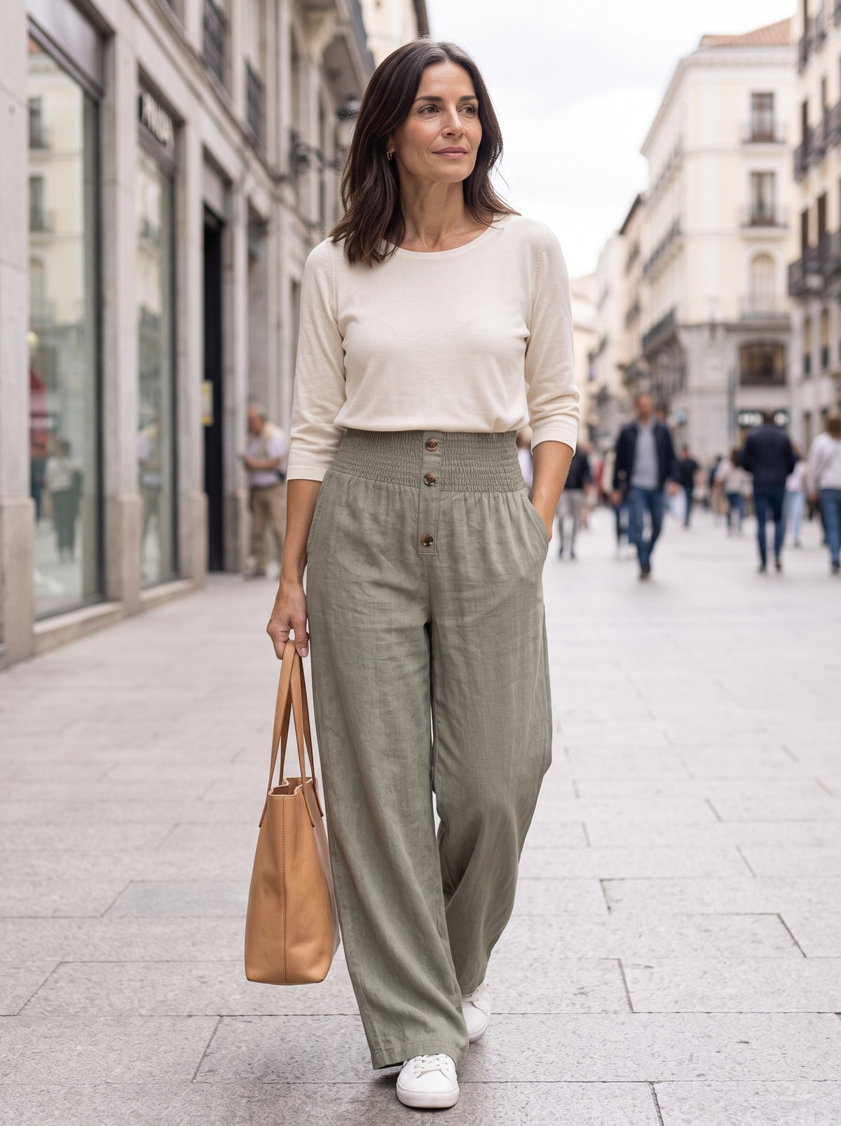 Ammora | Pantalón ancho y fresco