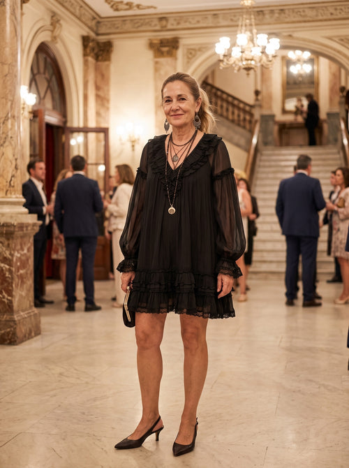 Aurelia | Vestido corto con volantes