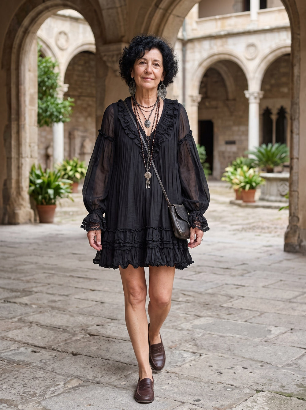 Aurelia | Vestido corto con volantes