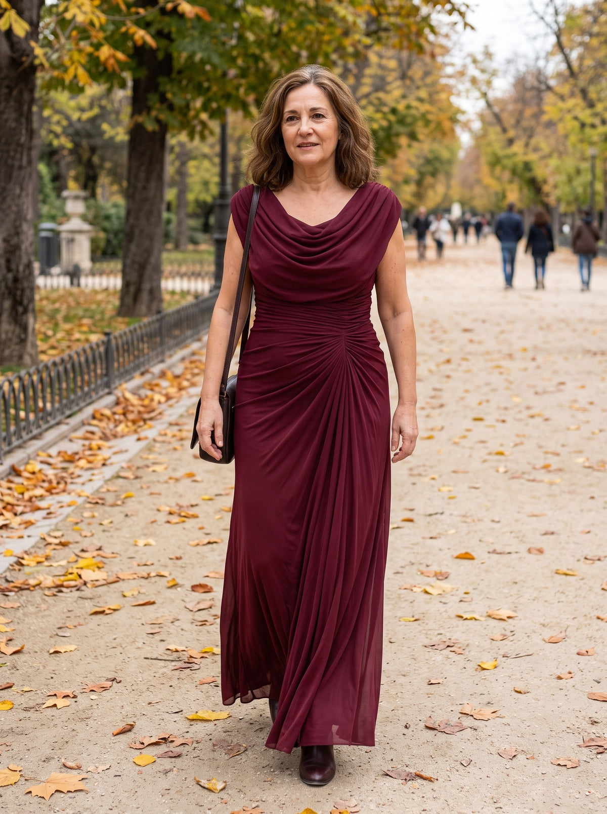 Jillian | Vestido largo - Burdeos