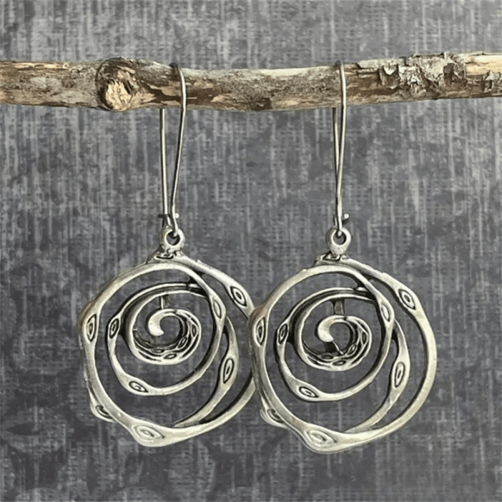 Ariadna | Pendientes laberinto de plata