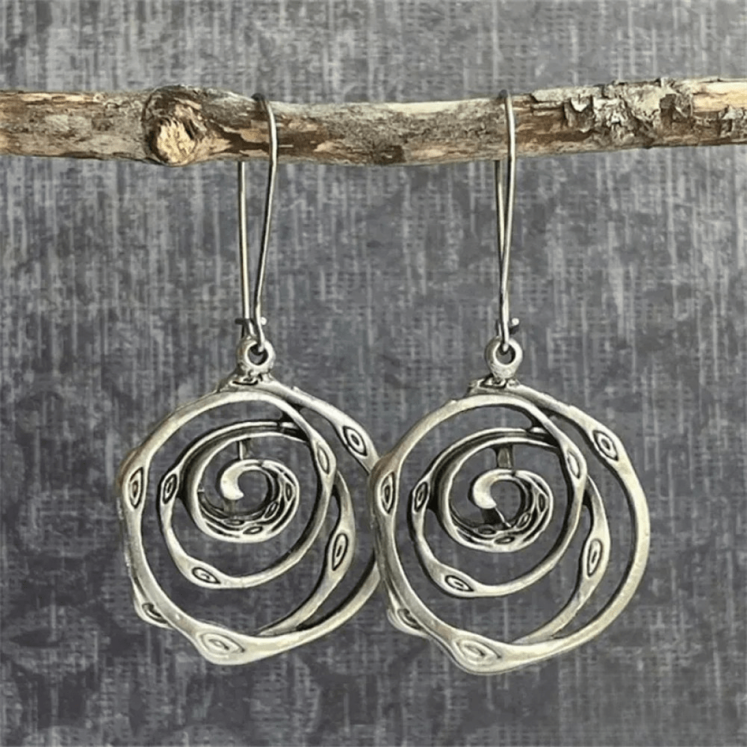 Ariadna | Pendientes laberinto de plata