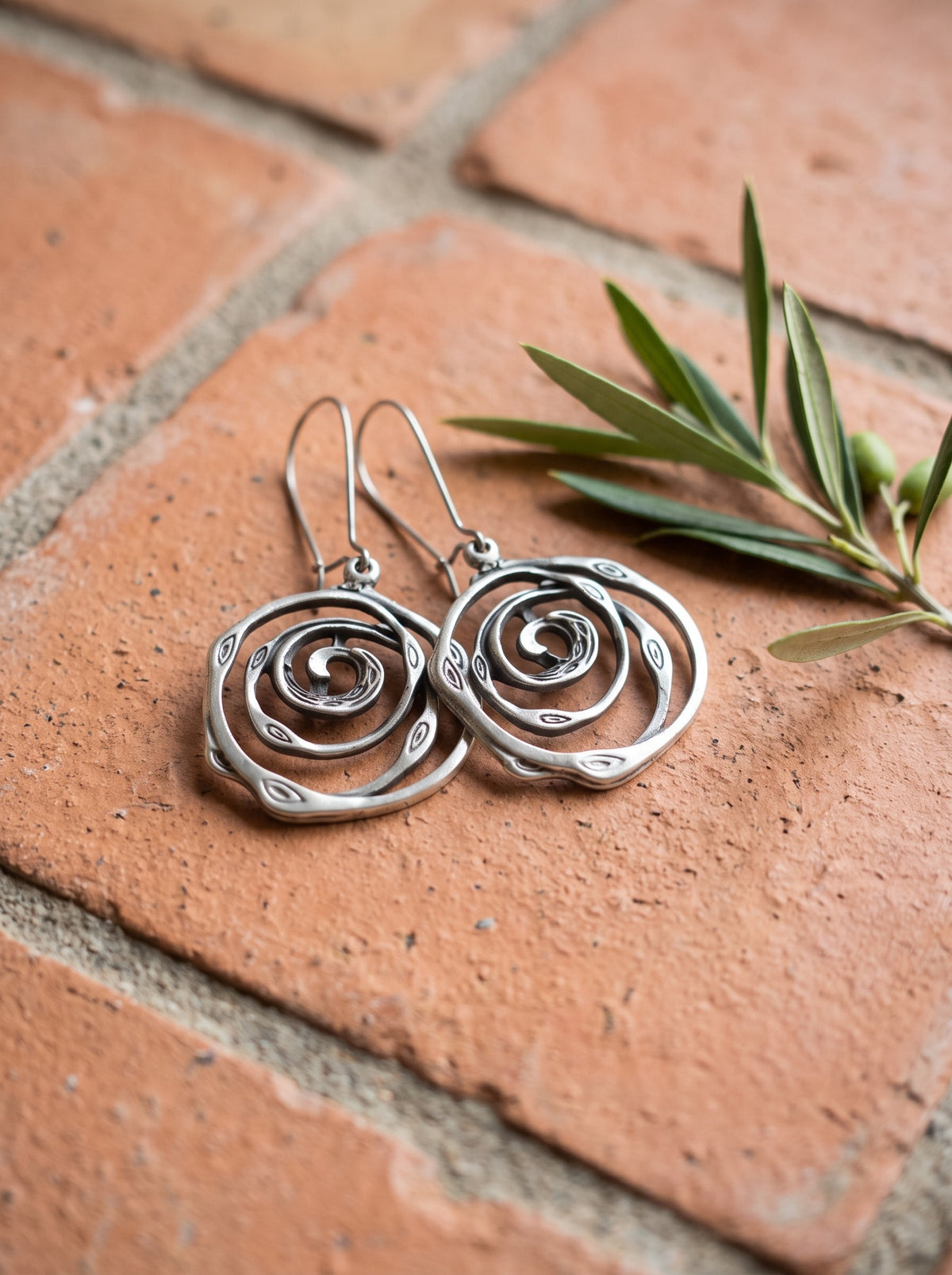 Ariadna | Pendientes laberinto de plata