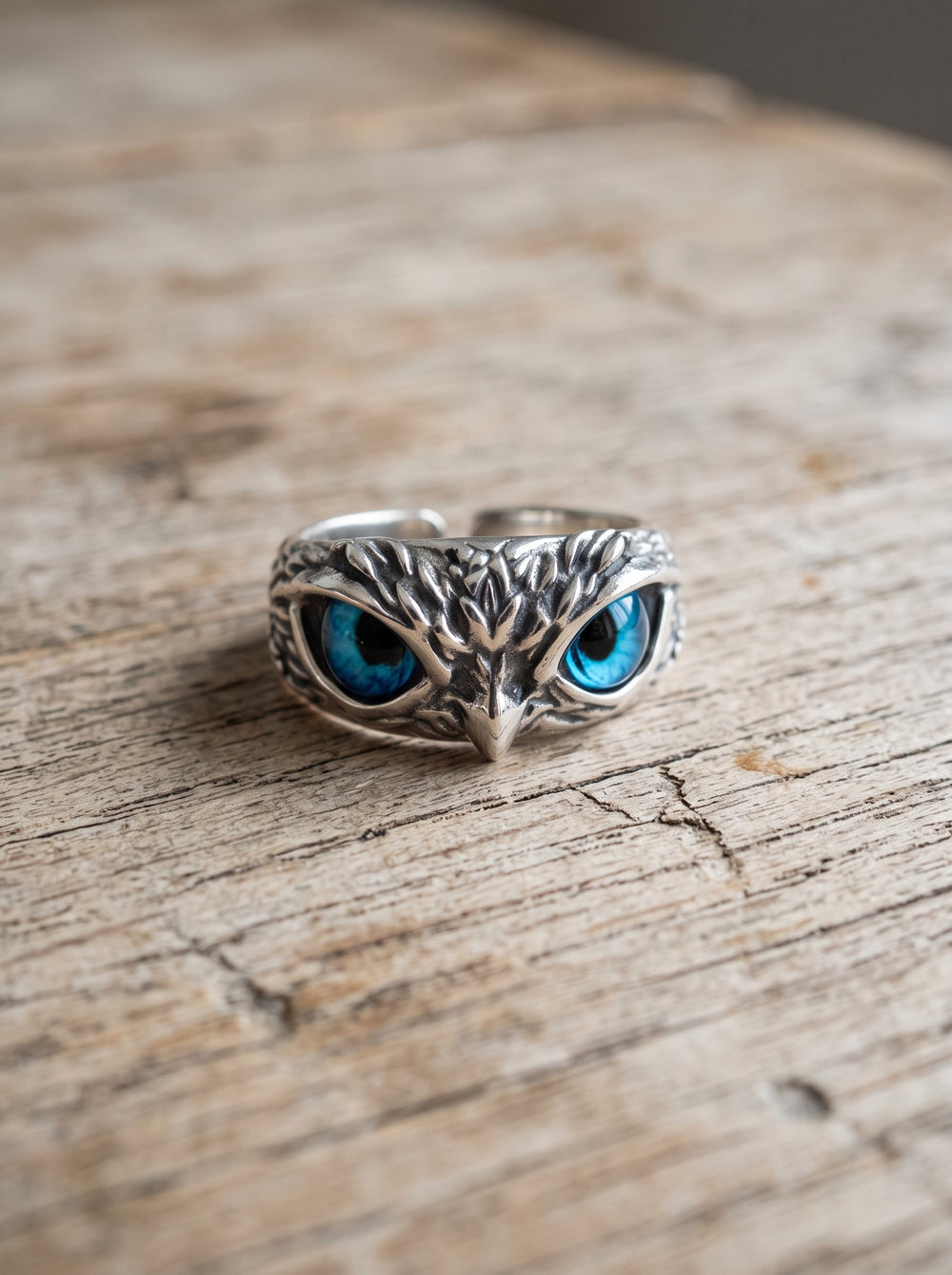 Celeste | Anillo de la suerte ajustable de plata y ópalo