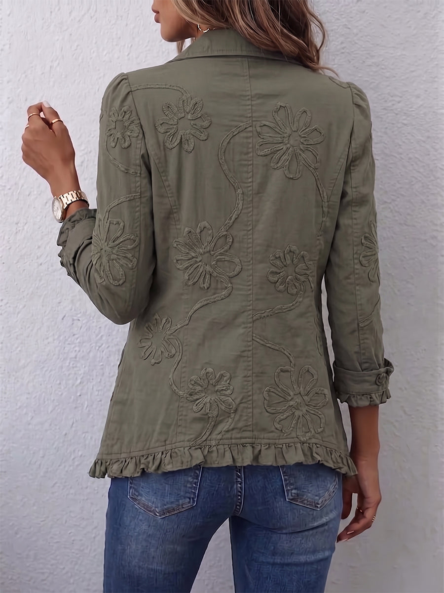 Alessandra | Blusa bordada con volantes