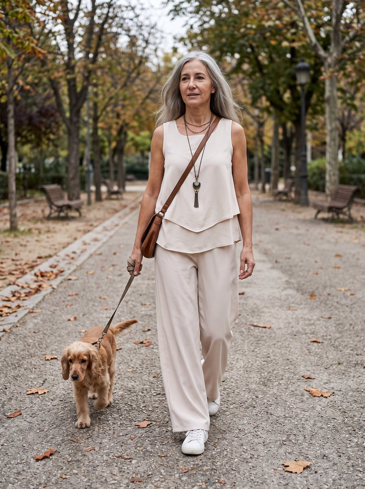 Avera, conjunto de verano en color crema