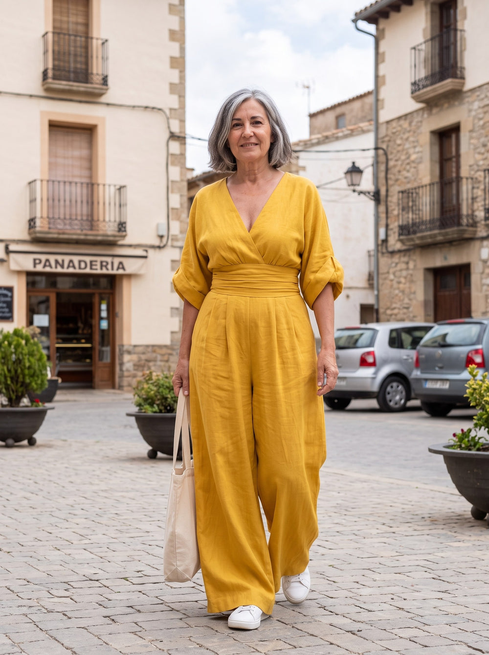 Capella | Mono de escote en V - Amarillo