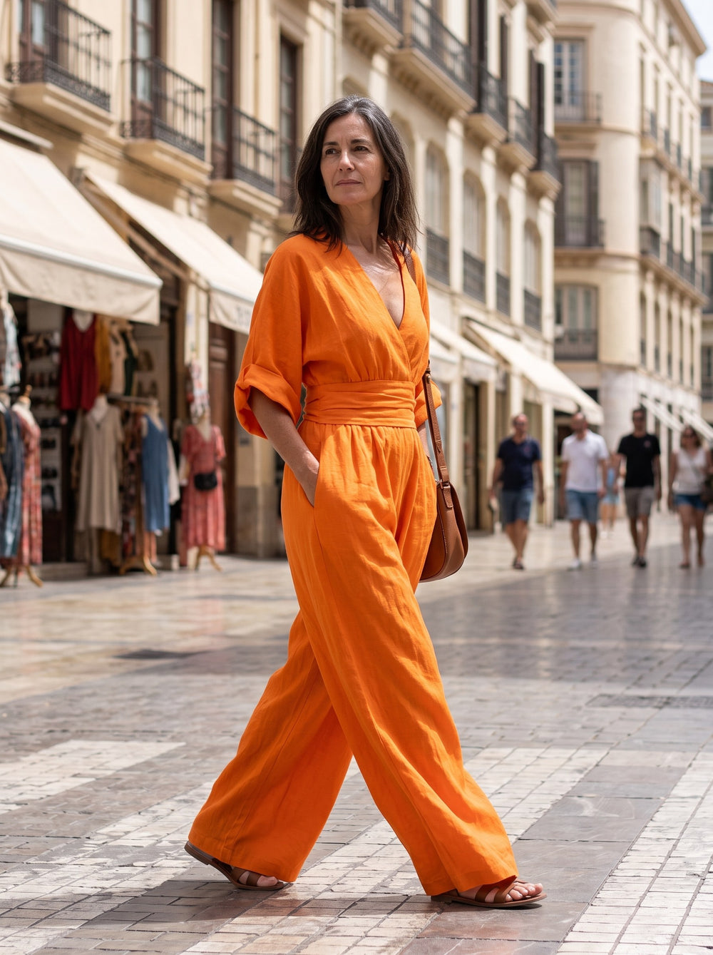 Capella | Mono de escote en V - Naranja