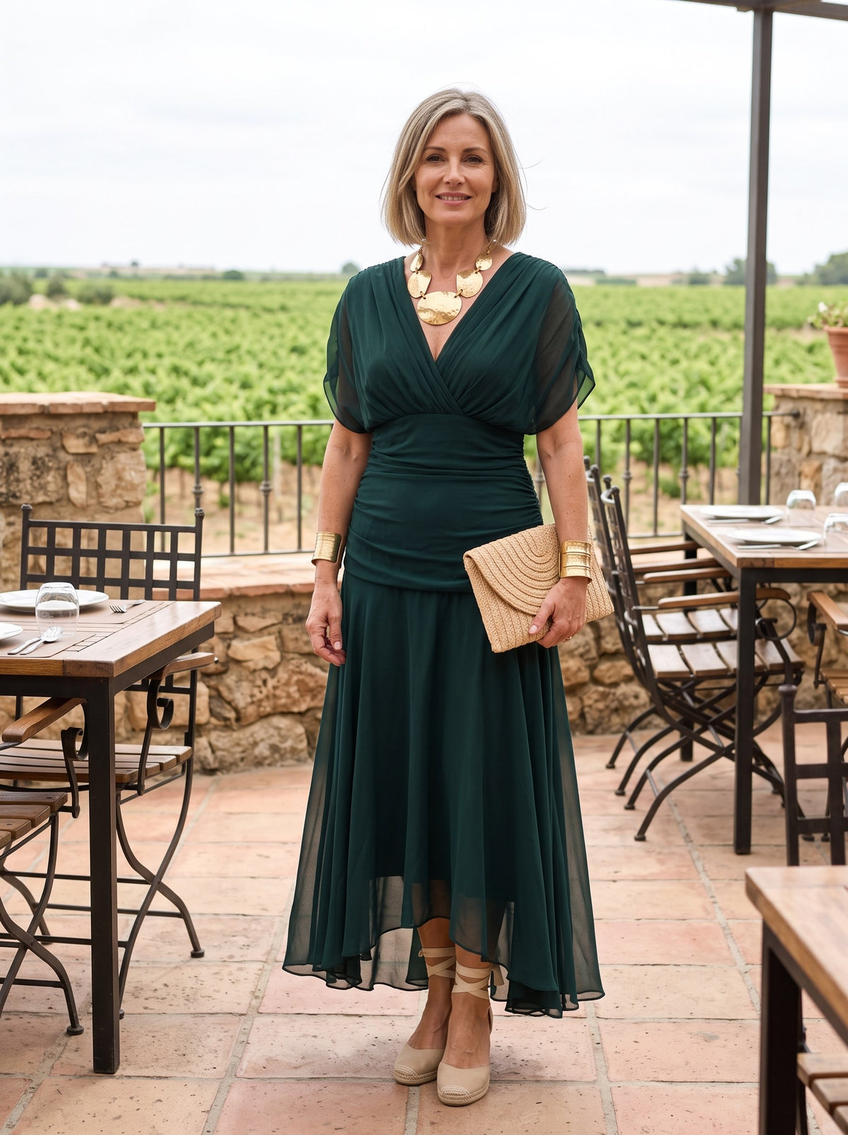 Emmeline | Vestido largo de fiesta - Verde oscuro