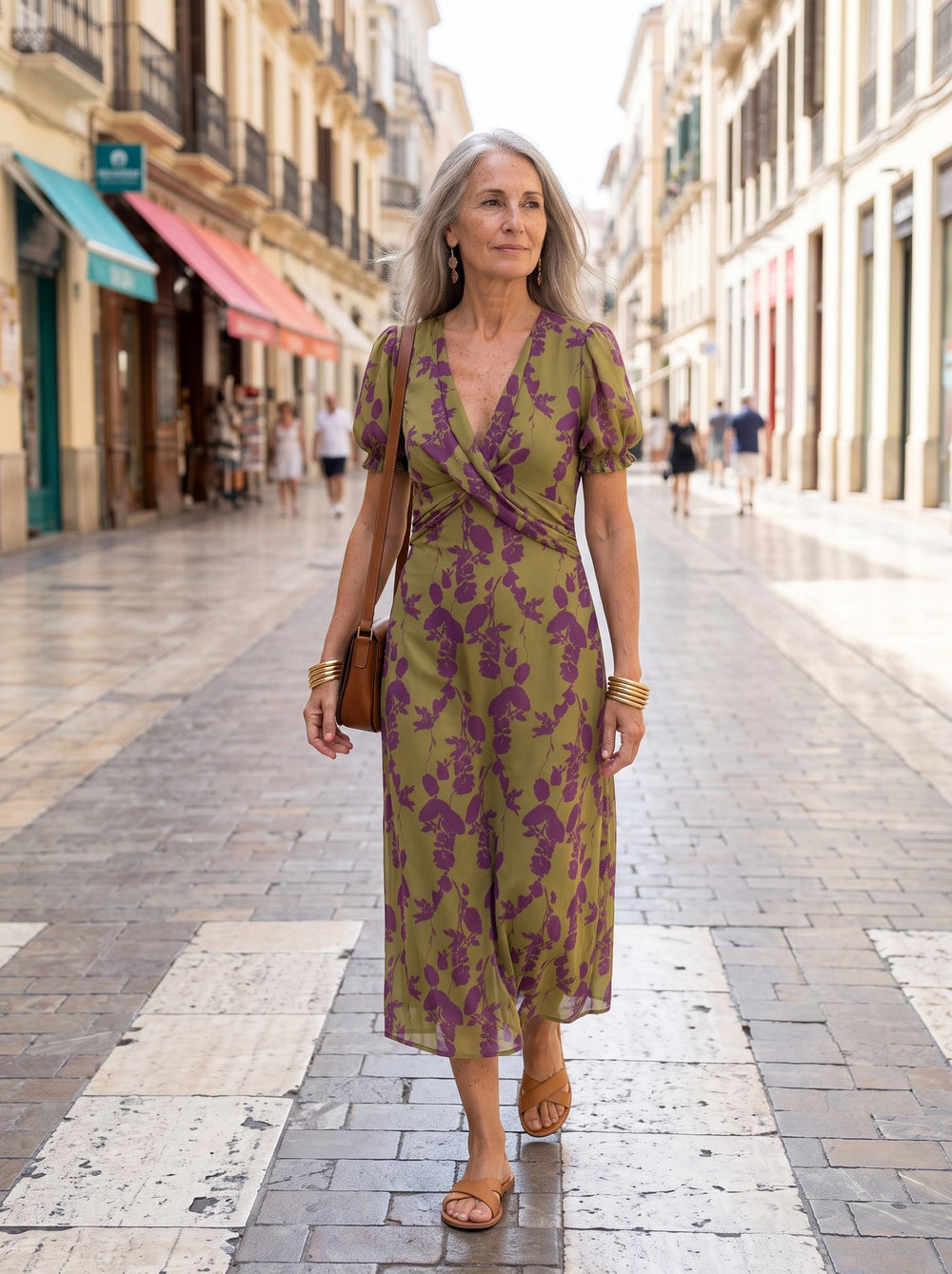Vivelle, vestido midi floral en color floral